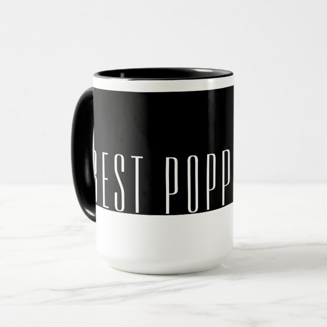 Taza Moderno, negro y blanco, el mejor POPPY de la hist (Anverso izquierdo)
