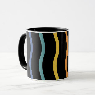 Taza Moderno patrón de onda colorido Mug