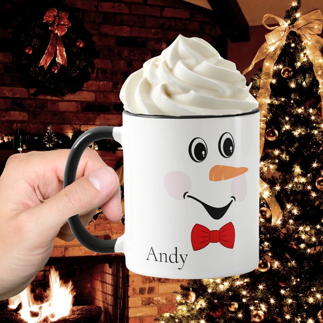 Taza Moderno Personalizado lindo sonriente cara de Snow (Subido por el creador)