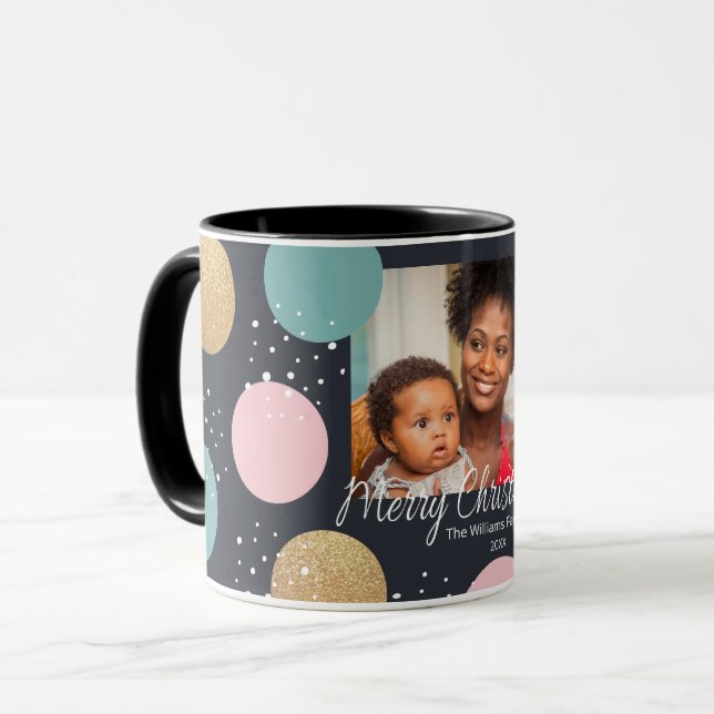 Taza Modernos Navidades de fotos de festivales (Anverso izquierdo)