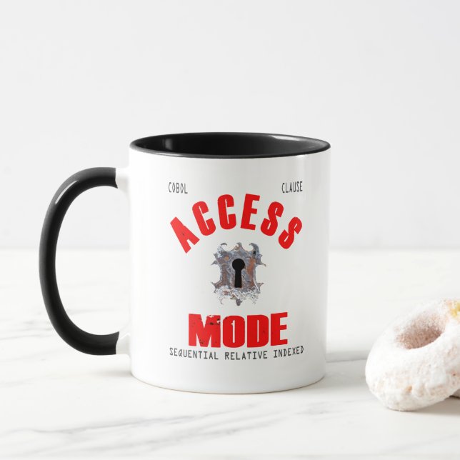 Taza Modo de Acceso a la Programación Cobol (Con donut)