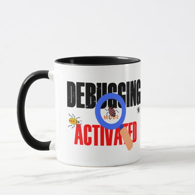 Taza Modo de depuración de programación Cobol activado (Izquierda)
