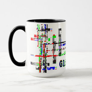 Taza Modo de Fallo — Diseño de Fallo Digital Cyberpunk.