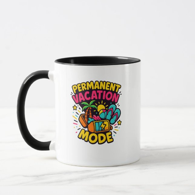 Taza Modo de vacaciones permanente - Mug tropical diver (Izquierda)