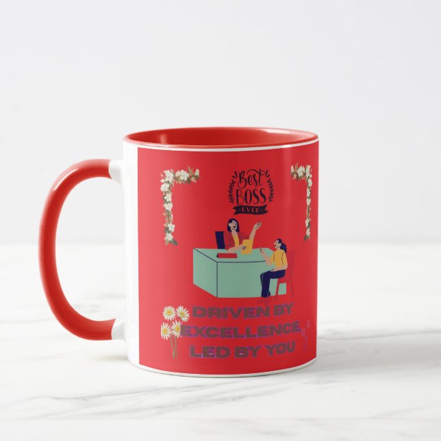 Taza Modo Jefe Activado rojo brillante (Izquierda)