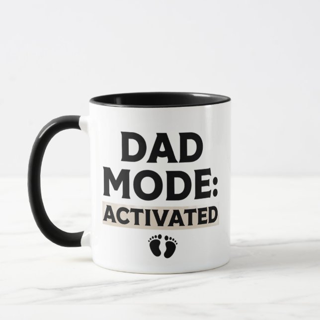 Taza Modo Papá Activado Cita Divertida de Nuevo Padre (Izquierda)