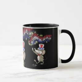Taza Moe's Happy 4 Of July Night Mug