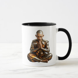 Taza moine tibétain méditant