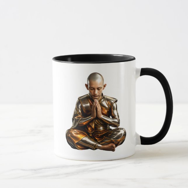 Taza moine tibétain méditant (Derecha)