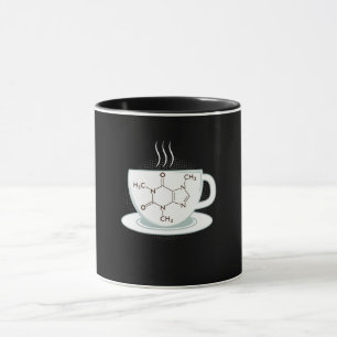 Taza Molécula de cafeína química