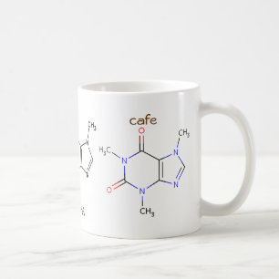 Taza molecular de la moca del café
