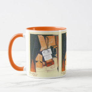 Taza Molino de Café de Juan Gris, Arte Cubista Vintage