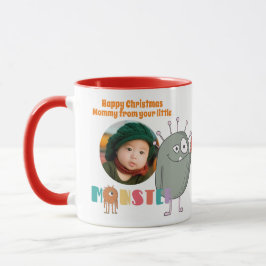 Taza  MOM Christmas PHOTO Gift Kids Cute Funny Monsters