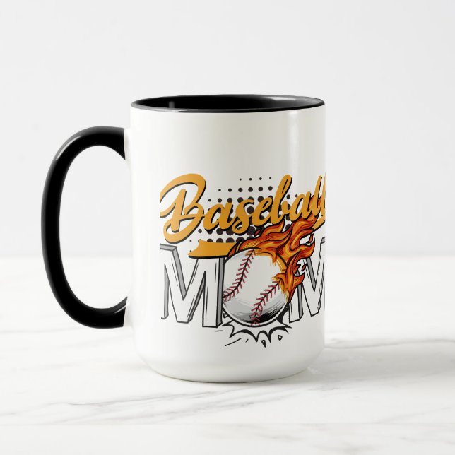 Taza MoM Coffee Mug de béisbol personalizado (Izquierda)