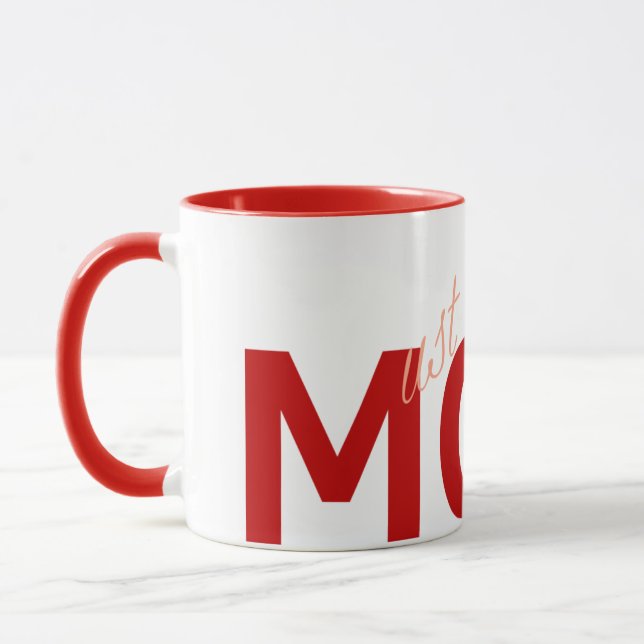 Taza MOM (debe obedecerme) Rojo (Izquierda)