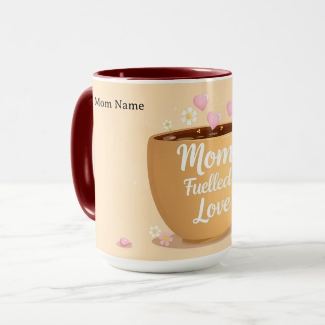 Taza Mom Fueled By Love And Coffee | Premium (Anverso izquierdo)