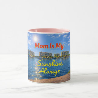 Taza Mom Is My Sunshine Always Mug | Bright Colorful Mo