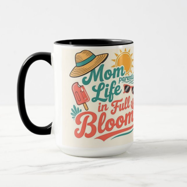 Taza Mom Life in full bloom Cute Mama gift (Izquierda)