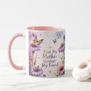 Taza MOM Purple Echineceas Butterflies
