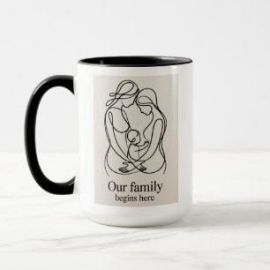 Taza Momento alegre de dos mamás esperando un bebé