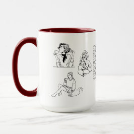 TAZA MOMENTO DE PAZ DE DOS TONOS MARRÓN Y BLANCO SORBET