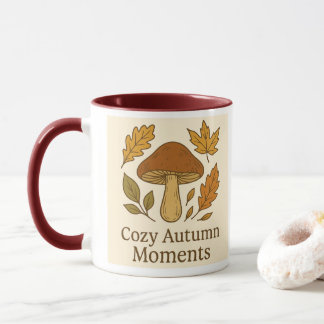 Taza Momentos Acogedores de Otoño | Hongo y Hojas 