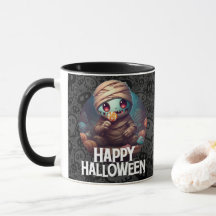 Momia Comiendo Dulces Feliz Halloween