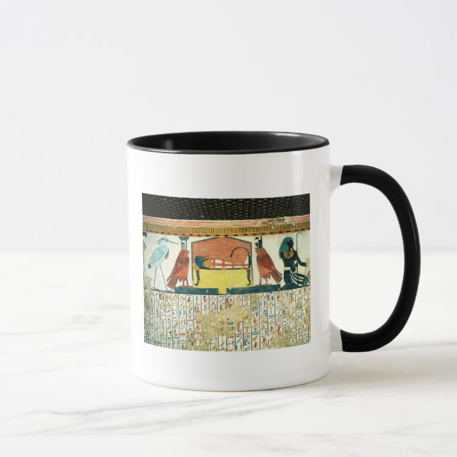 Taza Momia en una cama fúnebre con diversas divinidades (Derecha)