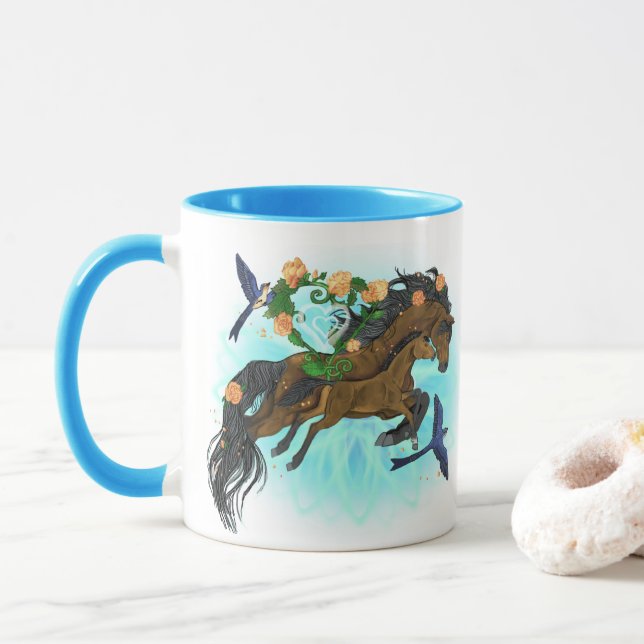 Taza Momma Horse y poeta (Con donut)