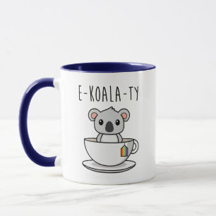Taza Mona linda koala LGBTQ Arcoíris Orgullo Igualdad