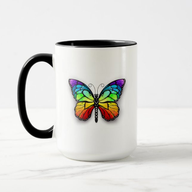 Taza Monarca de mariposa arcoiris (Izquierda)