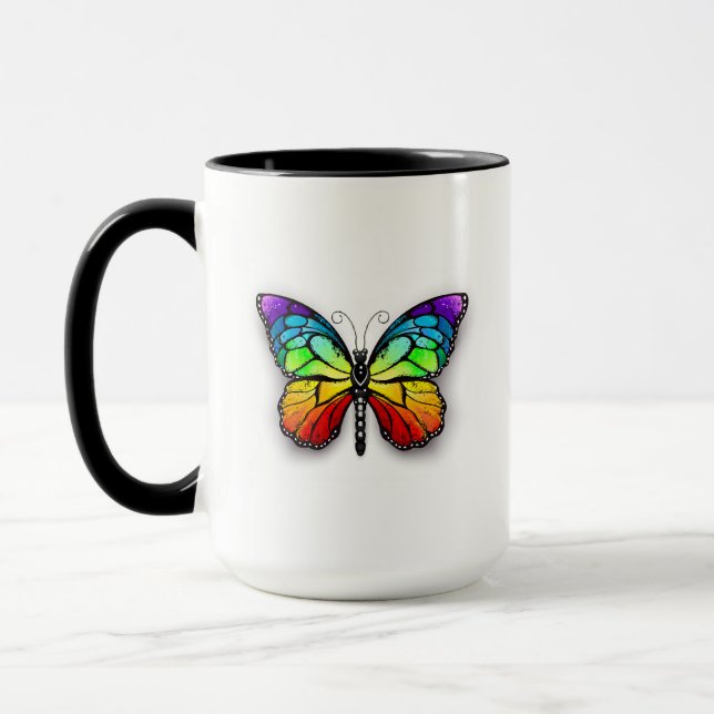 Taza Monarca de mariposa arcoiris (Izquierda)