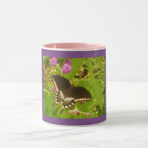 Taza Monarca negra púrpura