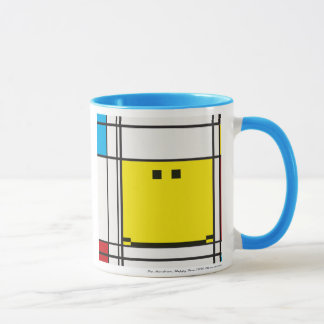 taza mondrian cara feliz