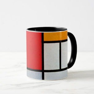 Taza Mondrian - Composición con el plano rojo grande