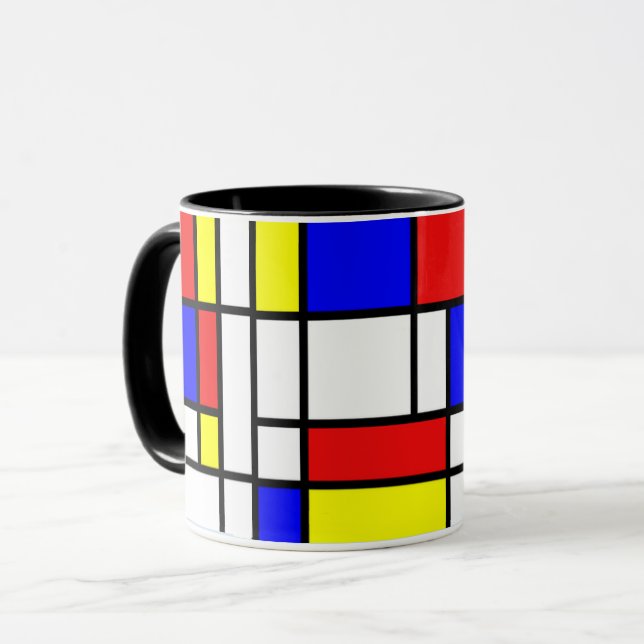 Taza Mondrian - Composición II - Art Mug (Anverso izquierdo)