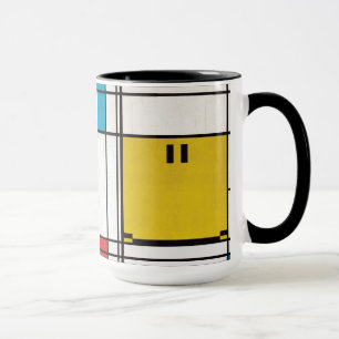 Taza mondriano alegre cara mug