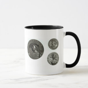 Taza Monedas que representan Enrique VIII y a Ana
