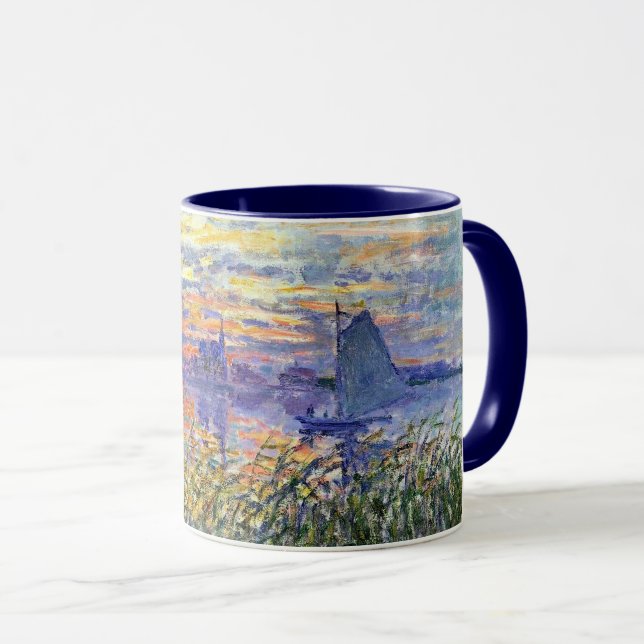Taza Monet - Atardecer en el Sena, (Anverso derecho)