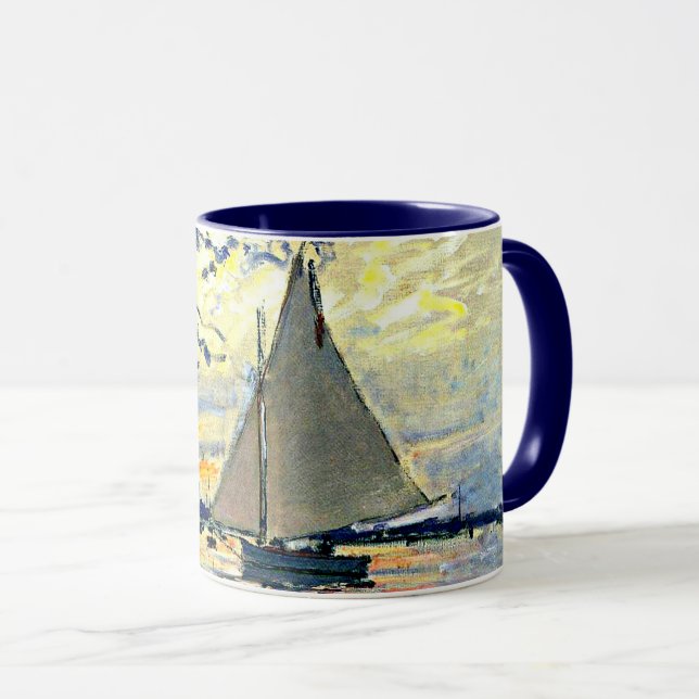Taza Monet - Barco de vela en Le Petit-Gennevilliers (Anverso derecho)