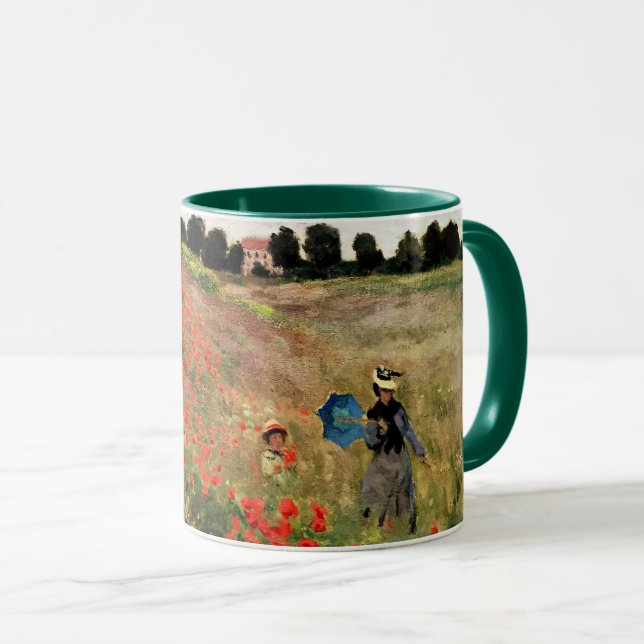 Taza Monet - Cachorros salvajes cerca de Argenteuil, ar (Anverso derecho)