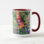 Taza Monet - El jardín de Iris en Giverny<br><div class="desc">Pintura Claude Monet,  el jardín Iris de Giverny,  taza de café.</div>