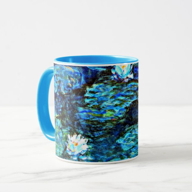 Taza Monet - Lilies de agua Azul, (Anverso izquierdo)