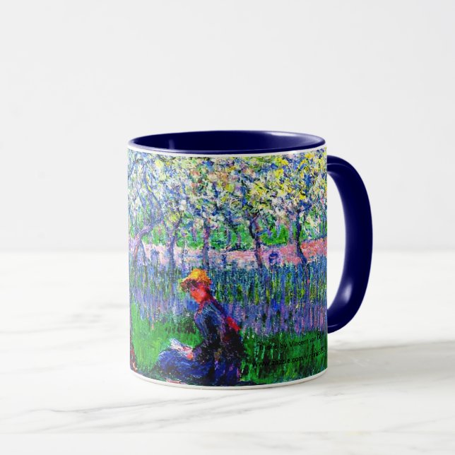 Taza Monet - Un huerto en primavera, (Anverso derecho)