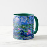 Taza Monet: Water Lilies 1919, famosa pintura<br><div class="desc">Claude Monet: Water Lilies Red,  1919,  Impresionismo arte café barro.</div>