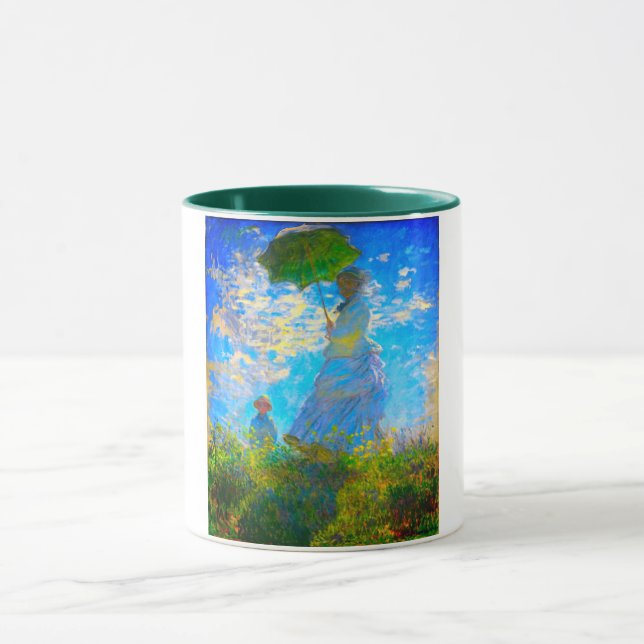 Taza Monet Woman con una sombrilla (Centro)