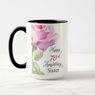 Taza Monja 70º Aniversario Hermana Jubileo Rosa Rosa