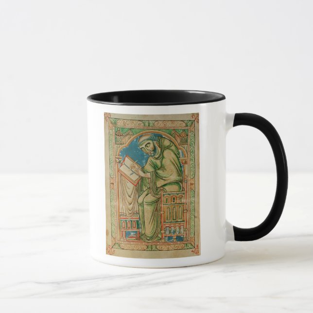 Taza Monje Eadwine en el trabajo sobre el manuscrito, (Derecha)