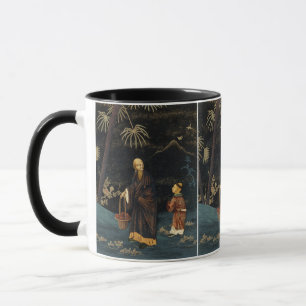 Taza Monje y Niño Japonés Antiguo G.A. Audsley