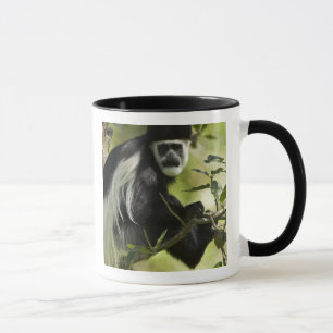 Taza Mono Colobo Negro y Blanco